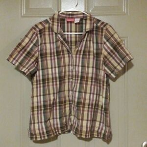 pappagallo Woman Button Up,blouse Shirt top Size L
